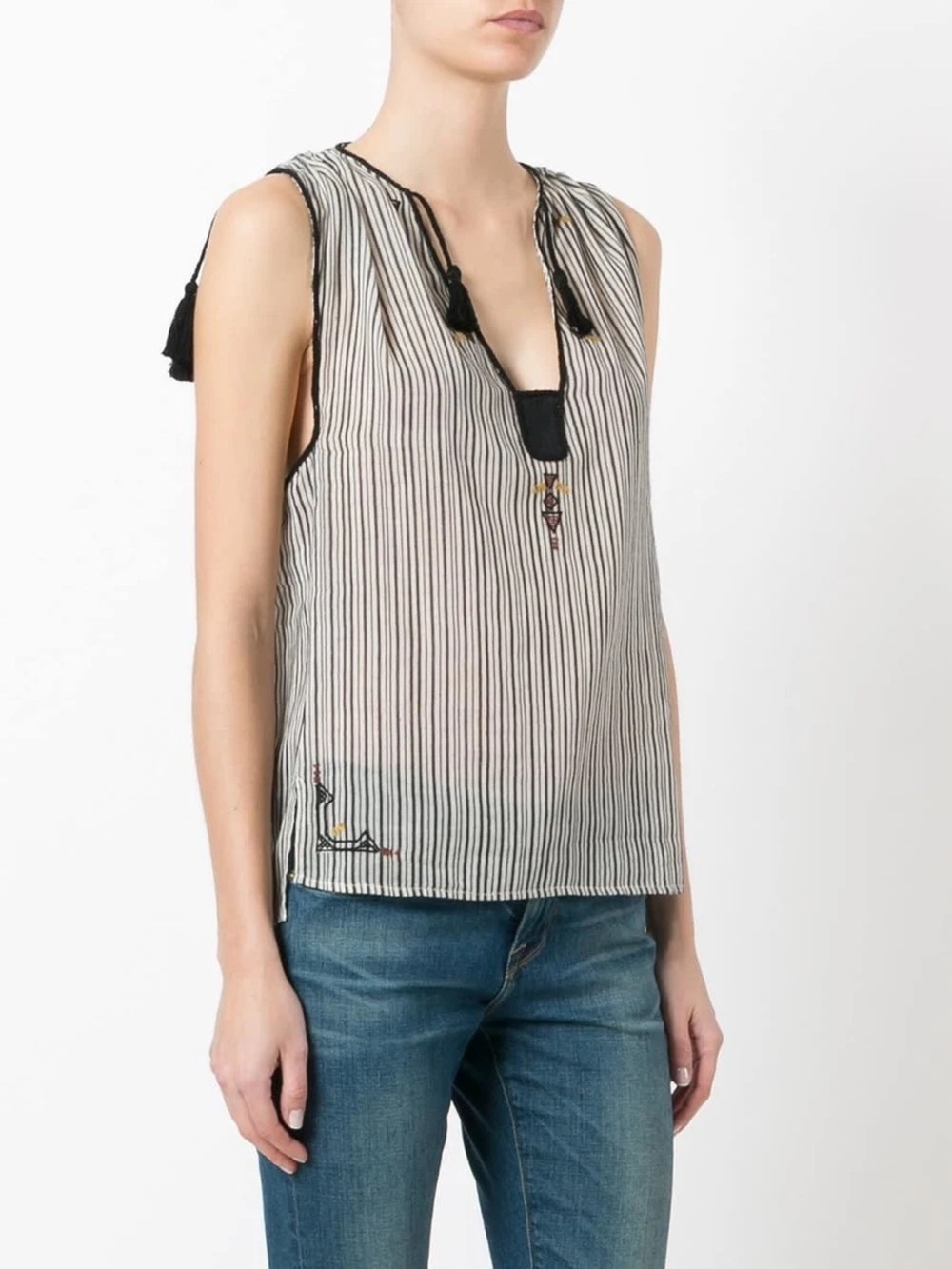 Isabel Marant Judith Striped Cotton Top